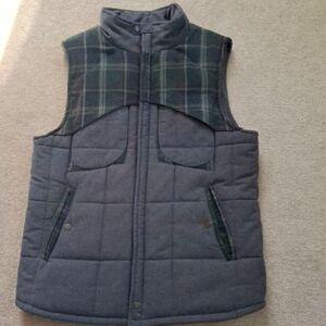 Men's Winter Quilted Vest in Gray , Size M